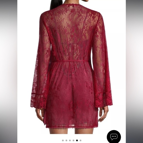 In Bloom Women's Robe Navy Blue marine Lace wrap NEW NWT sz XL feminine gift - Picture 8 of 12